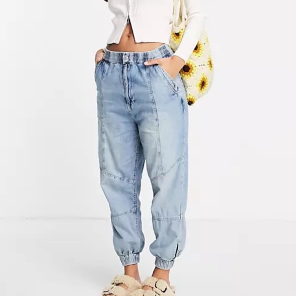 We the Free People Revival Denim Joggers Baggy Slouchy Jeans Size L